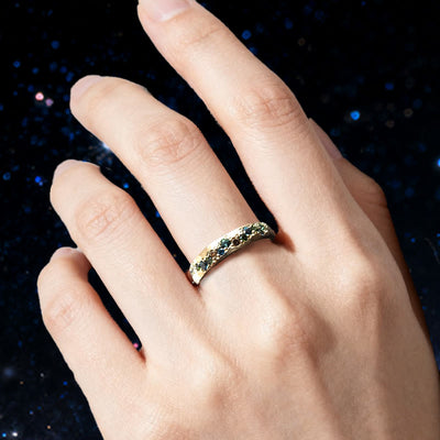 Olivenorma Stardust Serenade Zirkonia Regenbogen Ring - image 1