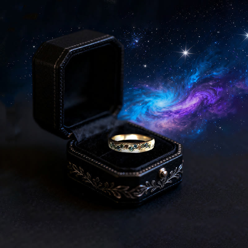 Olivenorma Stardust Serenade Zirkonia Regenbogen Ring - image 2