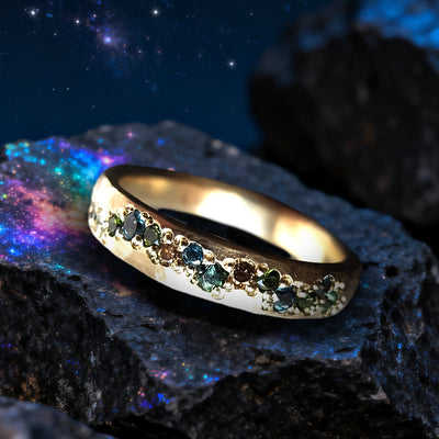 Olivenorma Stardust Serenade Zirkonia Regenbogen Ring - image 4