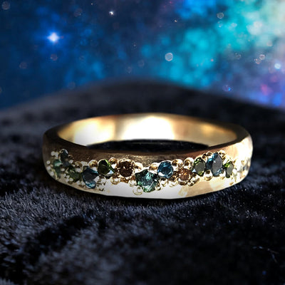 Olivenorma Stardust Serenade Zirkonia Regenbogen Ring - US 10 - image 0