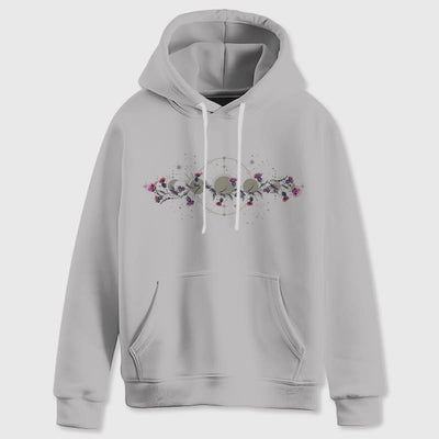 Olivenorma Mystical Moon Phase Raven Floral Fleece Kapuzenpullover Tops Lose Hoodies - image 10