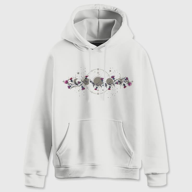 Olivenorma Mystical Moon Phase Raven Floral Fleece Kapuzenpullover Tops Lose Hoodies - image 7