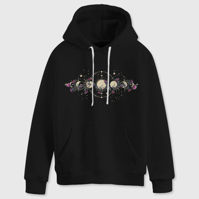 Olivenorma Mystical Moon Phase Raven Floral Fleece Kapuzenpullover Tops Lose Hoodies - image 1