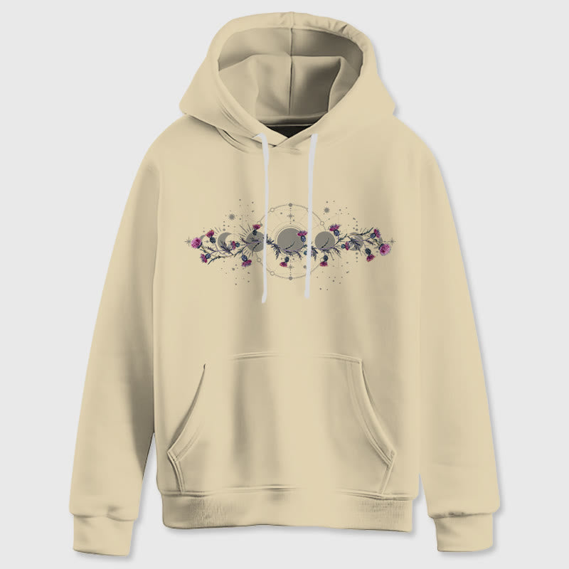 Olivenorma Mystical Moon Phase Raven Floral Fleece Kapuzenpullover Tops Lose Hoodies - image 16