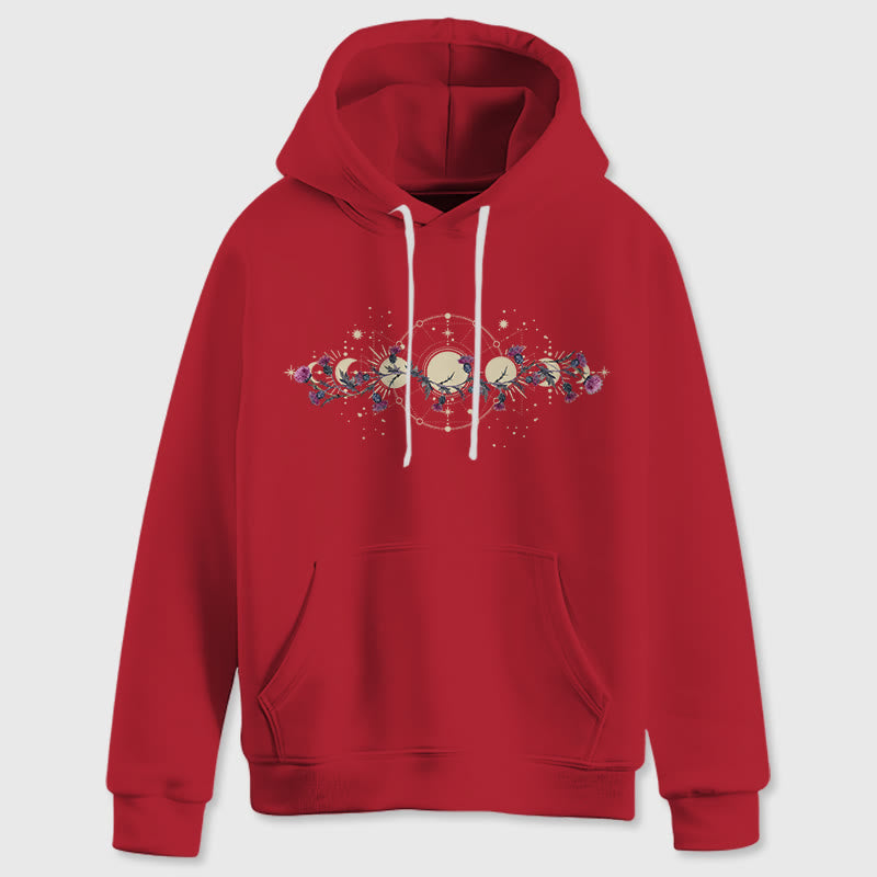 Olivenorma Mystical Moon Phase Raven Floral Fleece Kapuzenpullover Tops Lose Hoodies - image 19