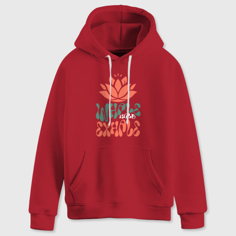 Olivenorma INHALE & EXHALE Lotus Yoga Meditation Fleecepullover Unisex Langarm Hoodies - image 13