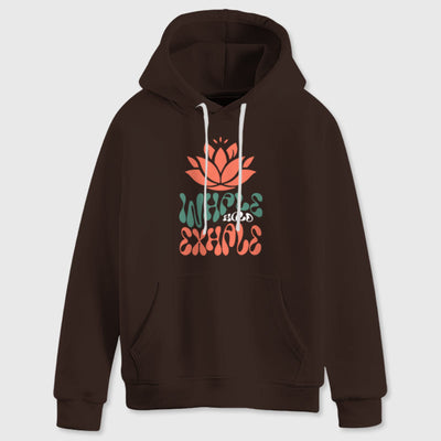 Olivenorma INHALE & EXHALE Lotus Yoga Meditation Fleecepullover Unisex Langarm Hoodies - image 9