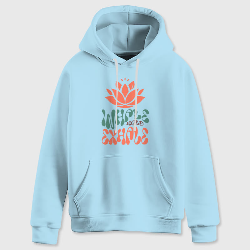 Olivenorma INHALE & EXHALE Lotus Yoga Meditation Fleecepullover Unisex Langarm Hoodies - image 17
