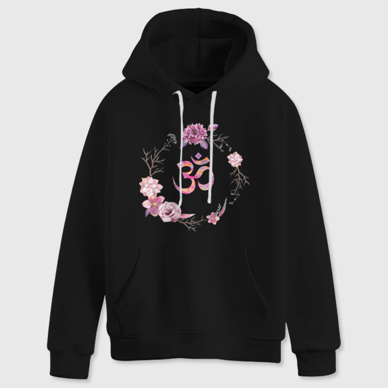 Olivenorma OM Symbol Blumen Inspirierende Pullover Fleece Top Lässige Yoga Hoodies - image 6