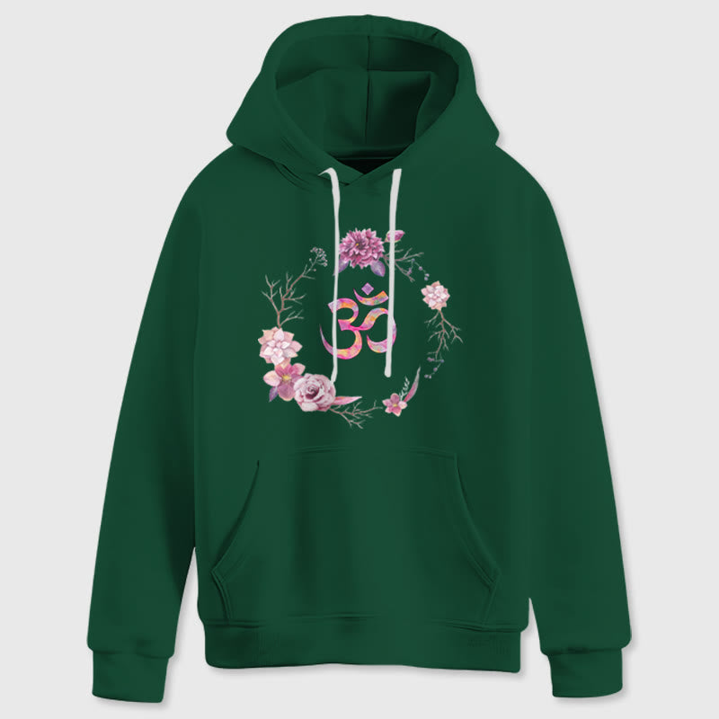 Olivenorma OM Symbol Blumen Inspirierende Pullover Fleece Top Lässige Yoga Hoodies - image 16