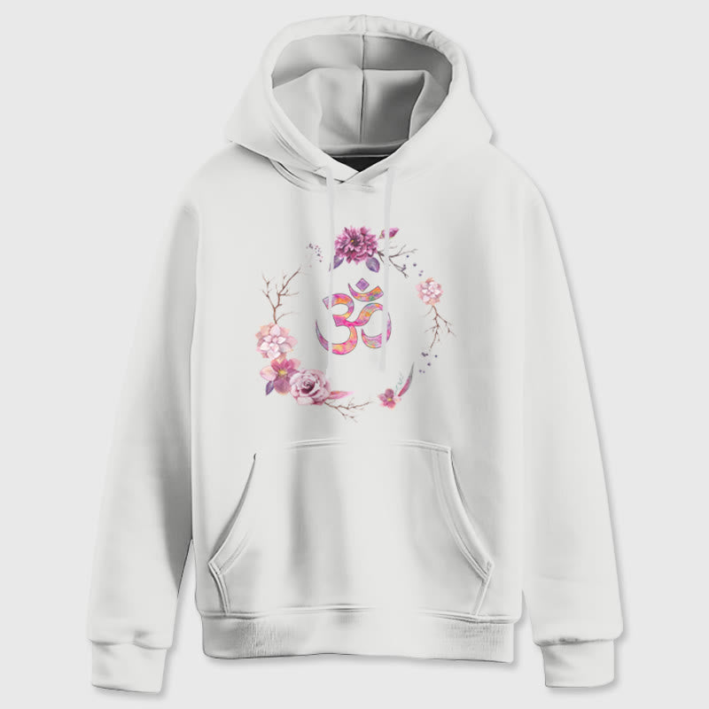 Olivenorma OM Symbol Blumen Inspirierende Pullover Fleece Top Lässige Yoga Hoodies - image 8