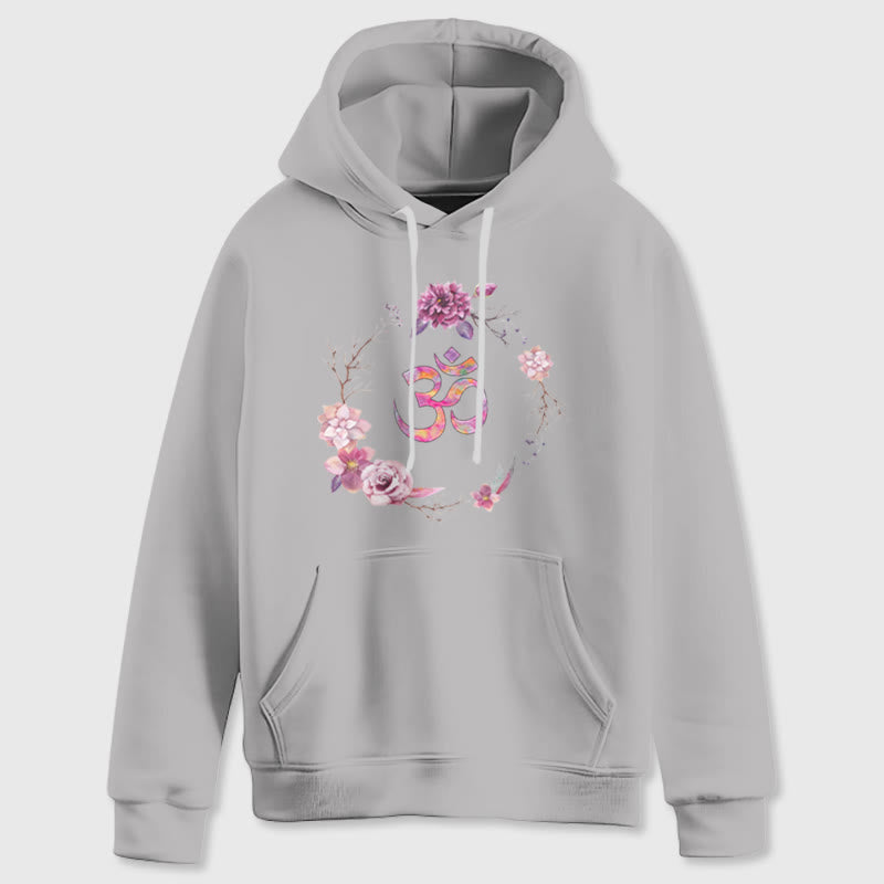 Olivenorma OM Symbol Blumen Inspirierende Pullover Fleece Top Lässige Yoga Hoodies - image 10