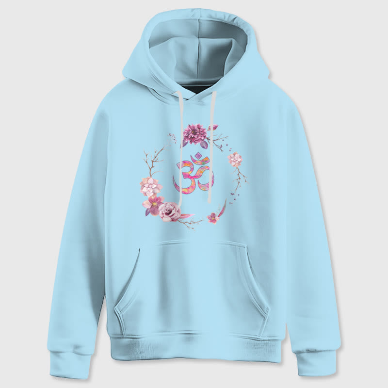 Olivenorma OM Symbol Blumen Inspirierende Pullover Fleece Top Lässige Yoga Hoodies - image 18