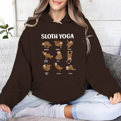 Olivenorma Lustige Faultier-Yoga-Posen Meditation Yoga Sweatshirts Fleece Hoodies - image 11