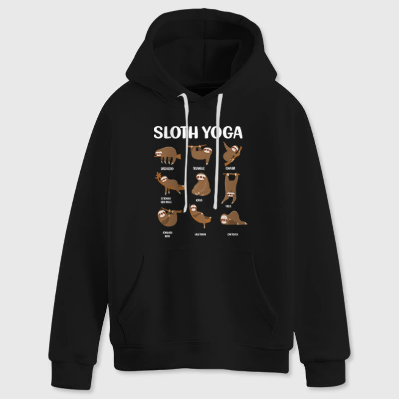 Olivenorma Lustige Faultier-Yoga-Posen Meditation Yoga Sweatshirts Fleece Hoodies - image 5