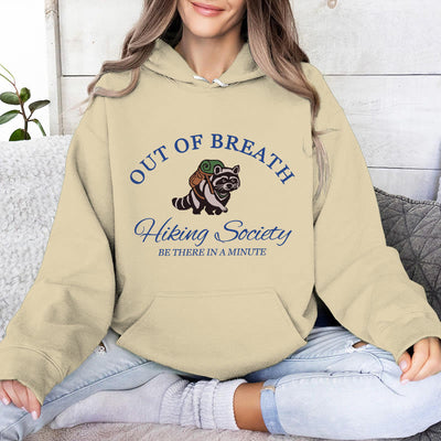 Olivenorma OUT OF BREATH Waschbär-Heilpullover, Unisex-Fleece-Oberteile, lockere Passform, Hoodies - Hellgelb - 2XL - image 10