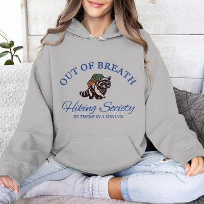 Olivenorma OUT OF BREATH Waschbär-Heilpullover, Unisex-Fleece-Oberteile, lockere Passform, Hoodies - Grau - 2XL - image 0