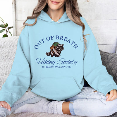 Olivenorma OUT OF BREATH Waschbär-Heilpullover, Unisex-Fleece-Oberteile, lockere Passform, Hoodies - Blau - 2XL - image 16