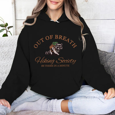 Olivenorma OUT OF BREATH Waschbär-Heilpullover, Unisex-Fleece-Oberteile, lockere Passform, Hoodies - Schwarz - 2XL - image 4