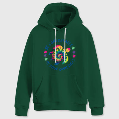 Olivenorma "Fühlen Sie sich wohl in Ihrer Muschel" Spirituelle Kapuzenpullover mit Meeresschildkröte, Fleece-Kapuzenpullover - image 15