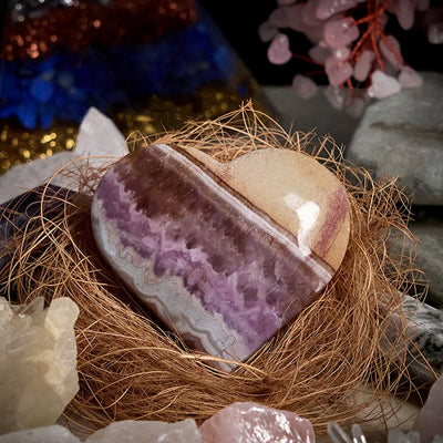 Olivenorma Amethyst Herz Erde Magie Natürliche Heilung Edelstein Dekoration - 6,5 cm - image 0