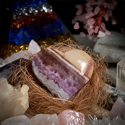 Olivenorma Amethyst Herz Erde Magie Natürliche Heilung Edelstein Dekoration - image 4