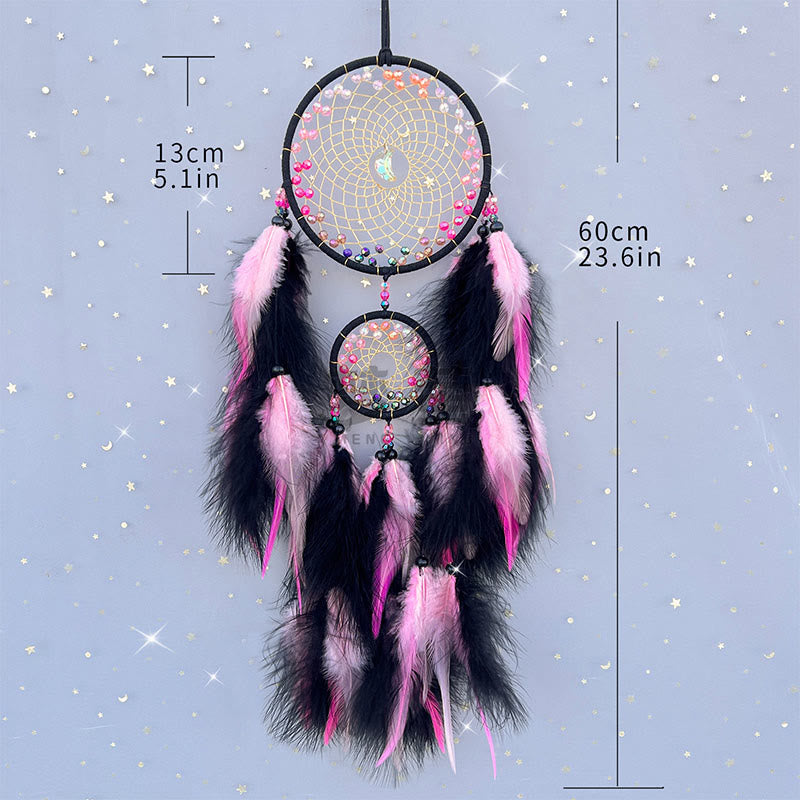 Olivenorma Brillantes Regenbogen-Kristall-Rundnetz, Boho-Traumfänger - image 7