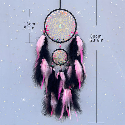 Olivenorma Brillantes Regenbogen-Kristall-Rundnetz, Boho-Traumfänger - image 7