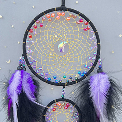 Olivenorma Brillantes Regenbogen-Kristall-Rundnetz, Boho-Traumfänger - image 4