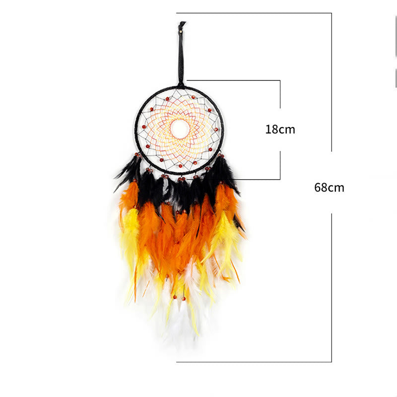 Olivenorma Traumfänger mit Flammentanz, Halloween-Dekoration, indianischer Traumfänger - image 6