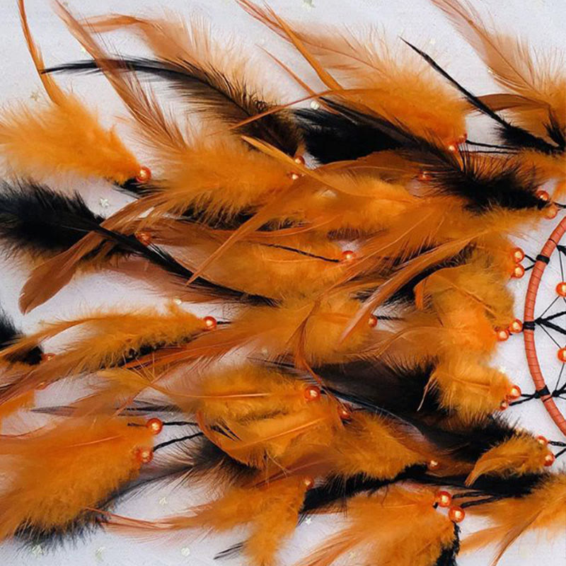 Olivenorma Halloween Schwarz und Orange Handgefertigte Indianer-Traumfänger - image 5