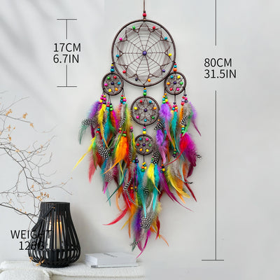 Olivenorma Tribal Symbol Boho Wandbehang Dekoration Kreisnetz Traumfänger - image 1