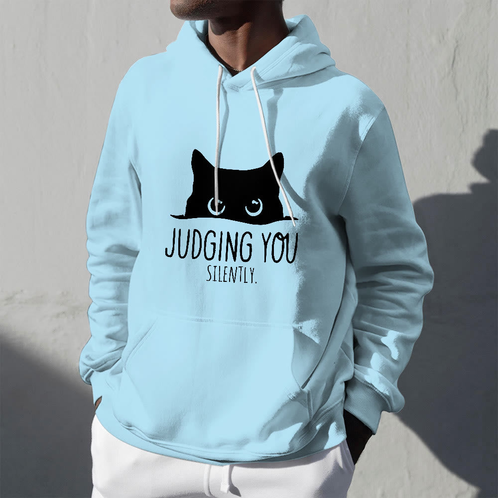 Olivenorma JUDGING YOU SILENTLY Süßes Kätzchen, lockere Passform, Sweatshirts für Damen und Herren, Hoodies - image 2