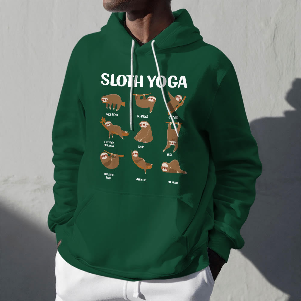 Olivenorma Lustige Faultier-Yoga-Posen Meditation Yoga Sweatshirts Fleece Hoodies - image 2