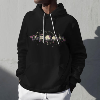 Olivenorma Mystical Moon Phase Raven Floral Fleece Kapuzenpullover Tops Lose Hoodies - image 3