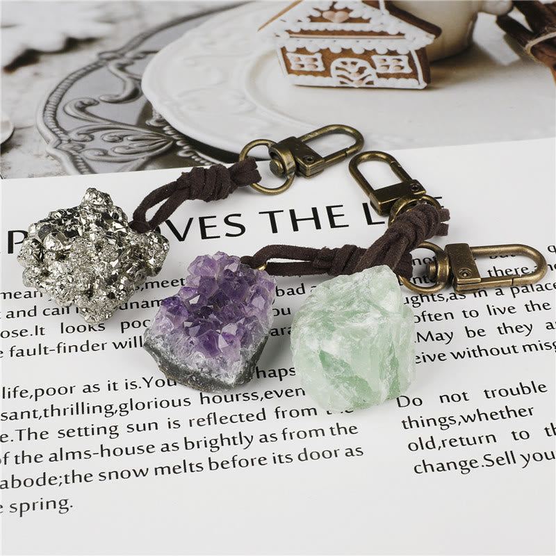 Olivenorma Natürlicher Rohkristall-Edelstein-Anhänger, Schlüsselanhänger - image 19