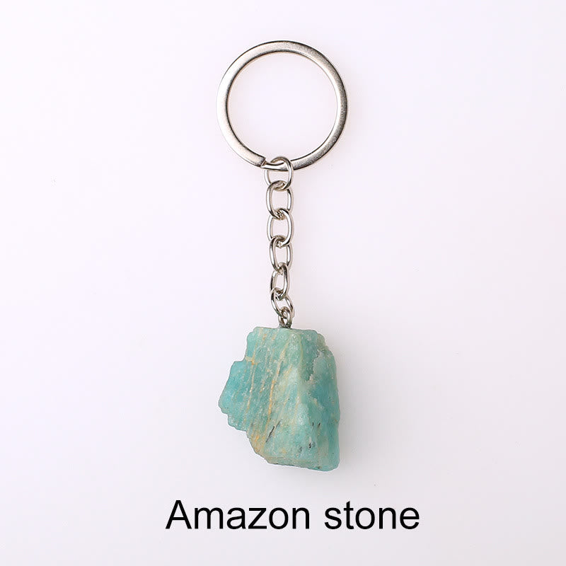 Olivenorma Einzigartiger Rohkristall-Schlüsselanhänger mit Rohedelsteinen - Amazon Stone-2 - image 31
