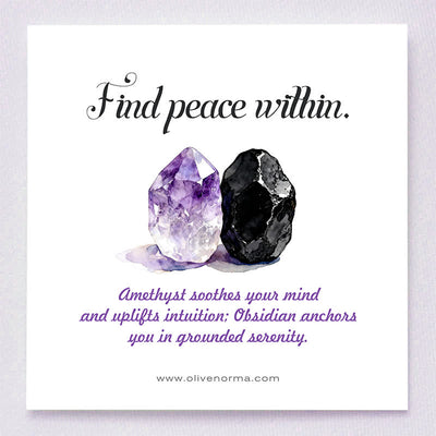 Olivenorma Soul Serenity – Amethyst & Obsidian Baum des Lebens Pyramide - image 1