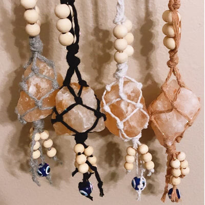 Olivenorma Buntes Makramee-Seil mit natürlichem Kristall-Anhänger, Schlüsselanhänger - image 9