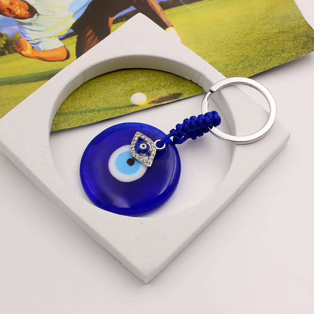 Olivenorma Blauer Böser Blick Schlüsselanhänger mit verschiedenen dekorativen Anhängern - Diamantenaugen - image 10