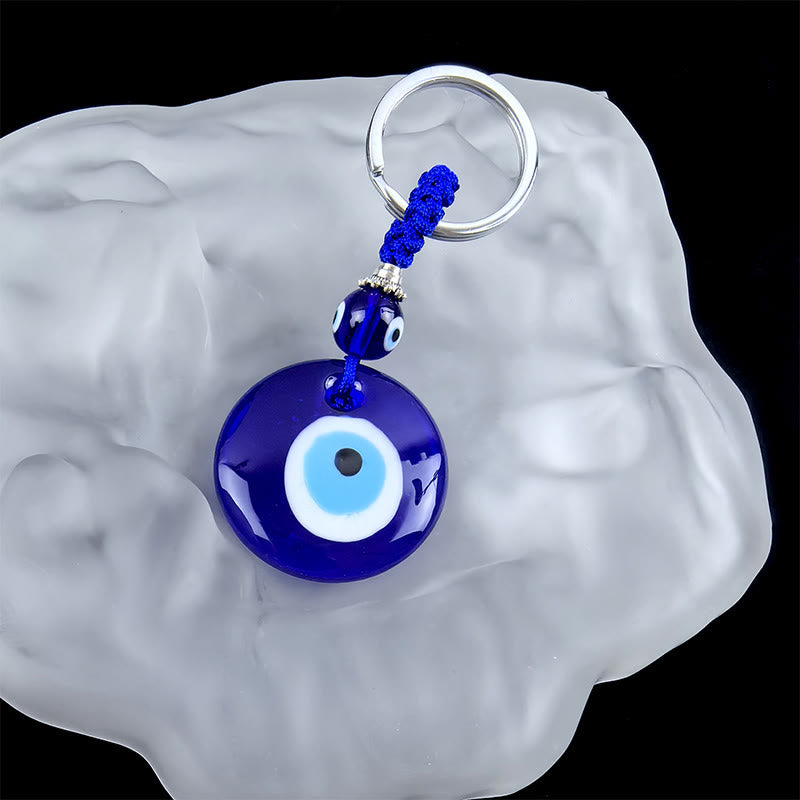 Olivenorma Schützender zweifarbiger Schlüsselanhänger mit bösem Blick – verschiedene Formen - image 6