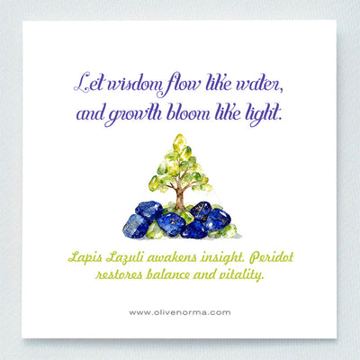 Olivenorma Ozean der Weisheit – Lapislazuli & Peridot Baum des Lebens Orgon-Pyramide - image 1