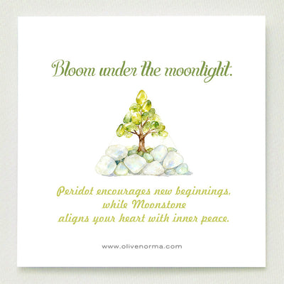 Olivenorma Mondlichtwachstum Peridot & Grauer Mondstein Orgon-Pyramide - image 1