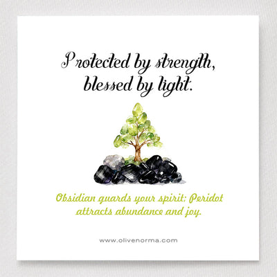 Olivenorma Guardian's Prosperity Obsidian & Peridot Orgon-Pyramide - image 1