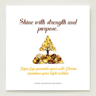 Olivenorma Golden Harmony Tigerauge & Citrin Lebensbaum Orgon-Pyramide - image 1