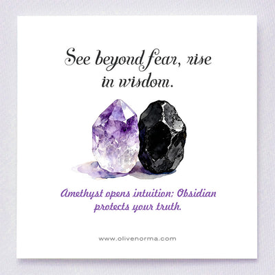 Olivenorma Divine Vision Amethyst & Obsidian Auge des Horus Orgon-Pyramide - image 1