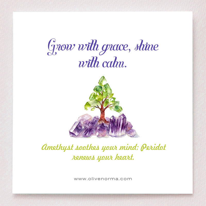 Olivenorma Harmony Roots Amethyst & Peridot Baum des Lebens Orgon-Pyramide - image 1