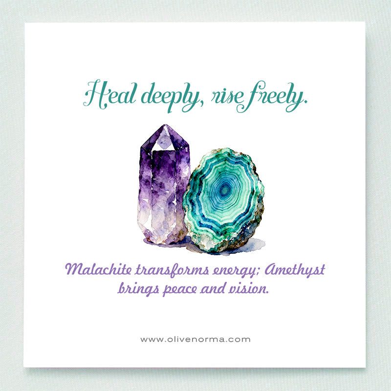 Olivenorma Mystic Union Amethyst & Malachit Orgon-Pyramide - image 1