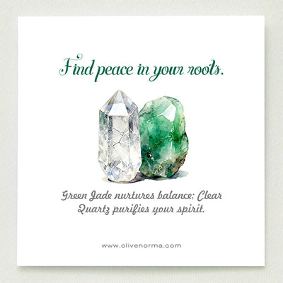 Olivenorma Herz der Natur Grüne Jade & Bergkristall Orgon-Pyramide - image 1