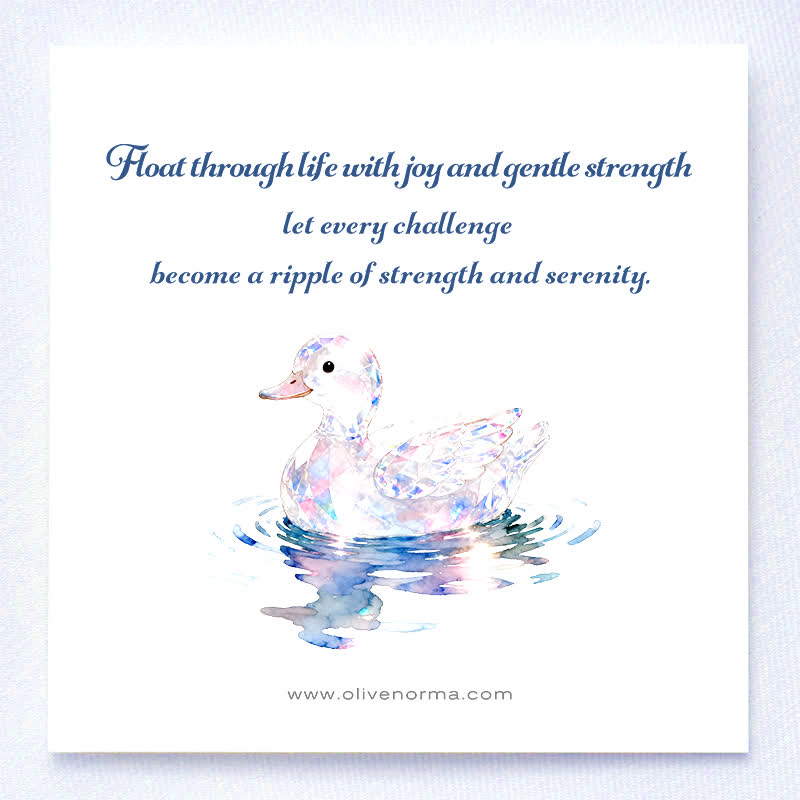 Olivenorma Naturkristall-Enten-Edelstein-Dekoration - image 1